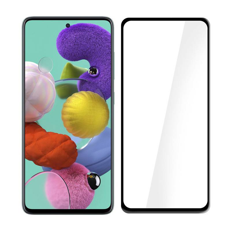 Powertech Tempered Glass 5D, Full Glue, Samsung Galaxy A51, μαύρο
