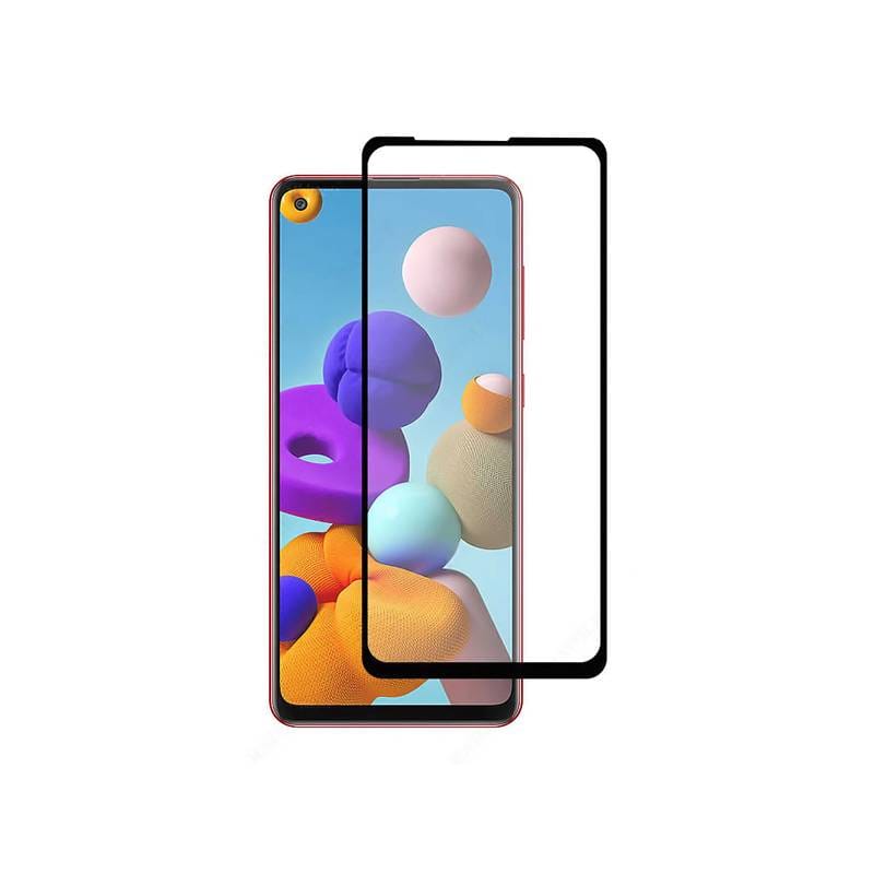 Powertech Tempered Glass 5D, full glue, για Samsung A21s & A21, μαύρο
