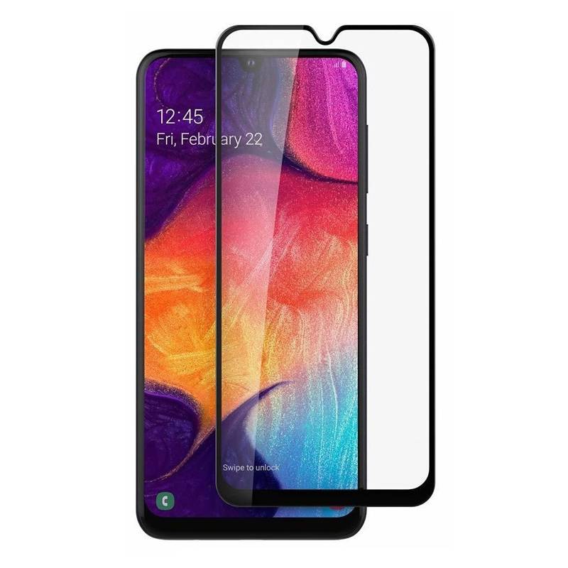 Powertech tempered glass 5D TGC-0471, Samsung A20s, full glue, μαύρο