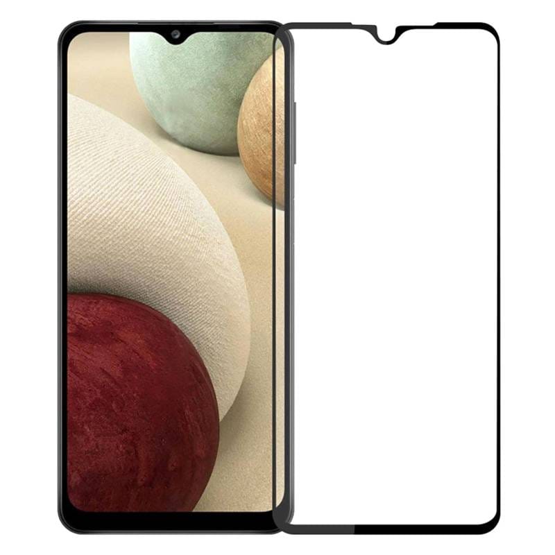 Powertech tempered glass 5D, full glue, Samsung A12 2021, μαύρο