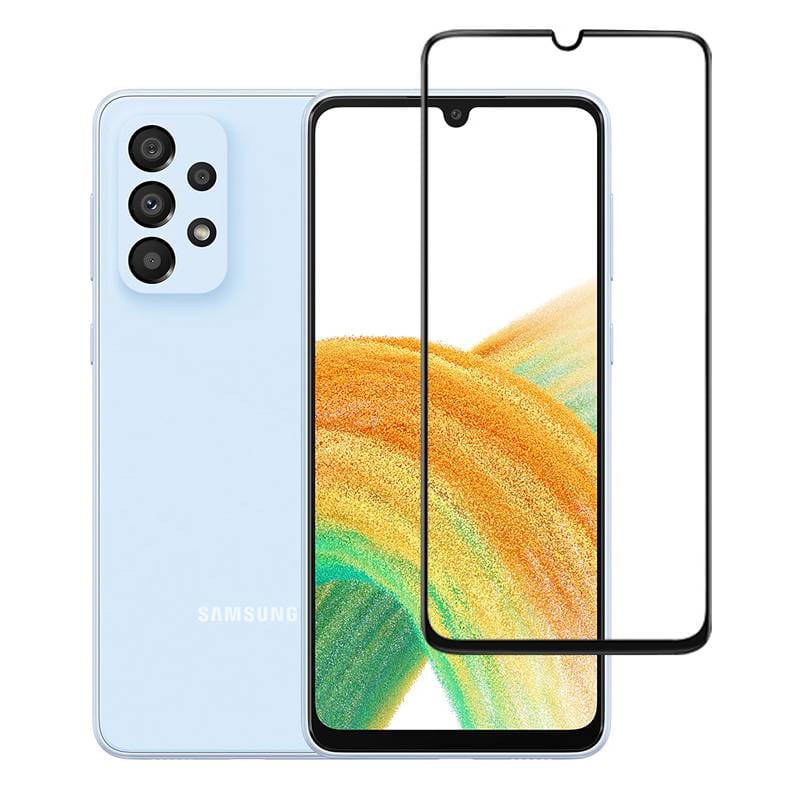 Powertech tempered glass 5D TGC-0553, full glue, Samsung A33 5G, μαύρο