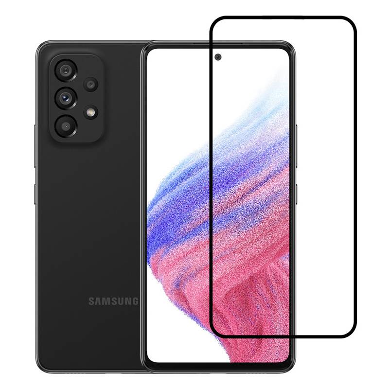 Powertech tempered glass 5D TGC-0554, full glue, Samsung A53 5G, μαύρο