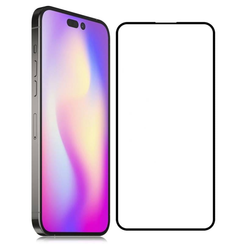 Powertech tempered glass 5D TGC-0570, iPhone 14, full glue, μαύρο