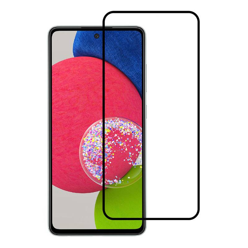 Powertech tempered glass 5D TGC-0572, Samsung A52s 5G, full glue, μαύρο