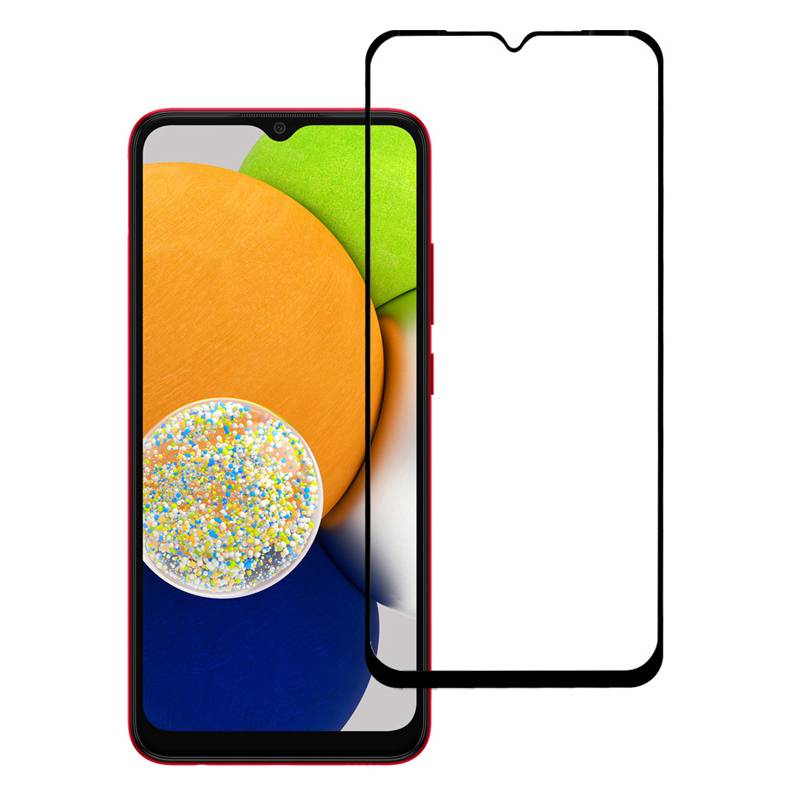 Powertech tempered glass 5D TGC-0574, Samsung A03, full glue, μαύρο