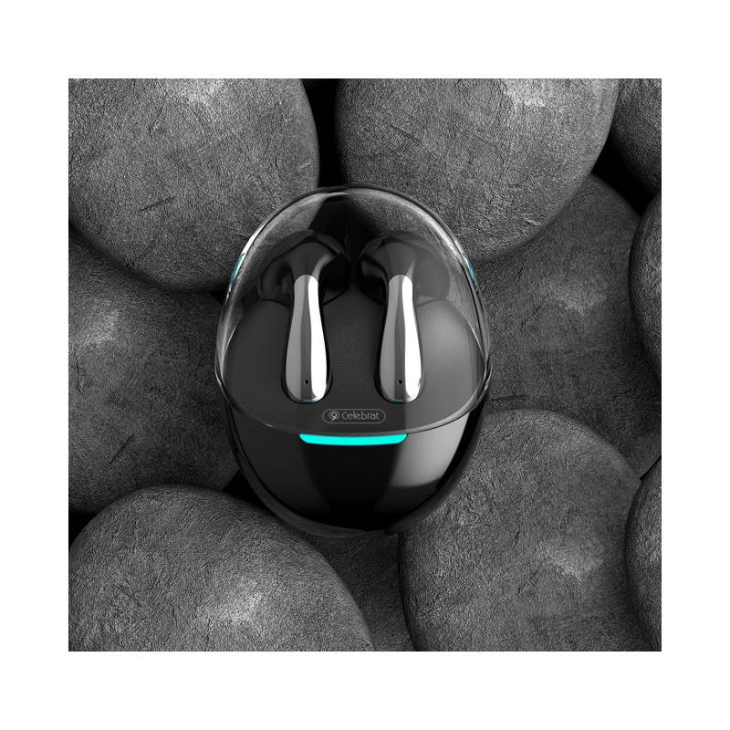 Celebrat earphones με θήκη φόρτισης W51, True Wireless, Φ13mm, μαύρα – φωτογραφία 2