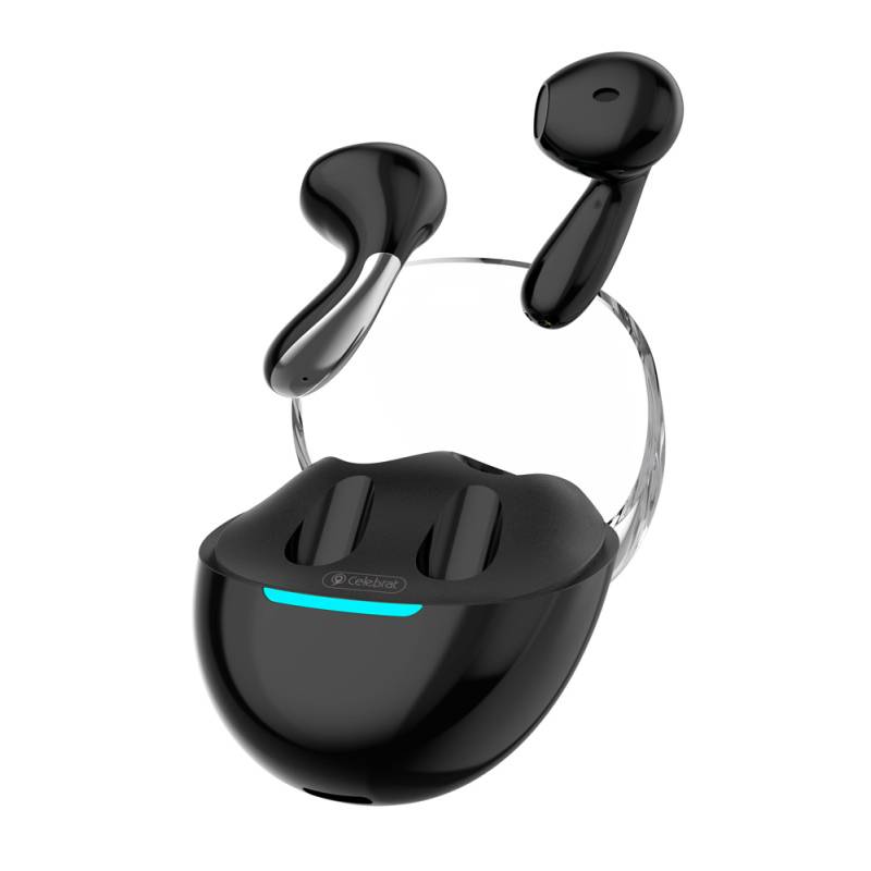 Celebrat earphones με θήκη φόρτισης W51, True Wireless, Φ13mm, μαύρα