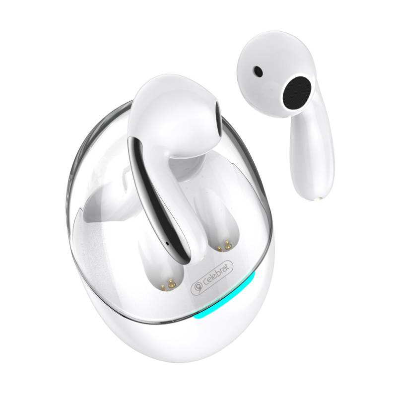 Celebrat earphones με θήκη φόρτισης W51, True Wireless, Φ13mm, λευκά – φωτογραφία 3