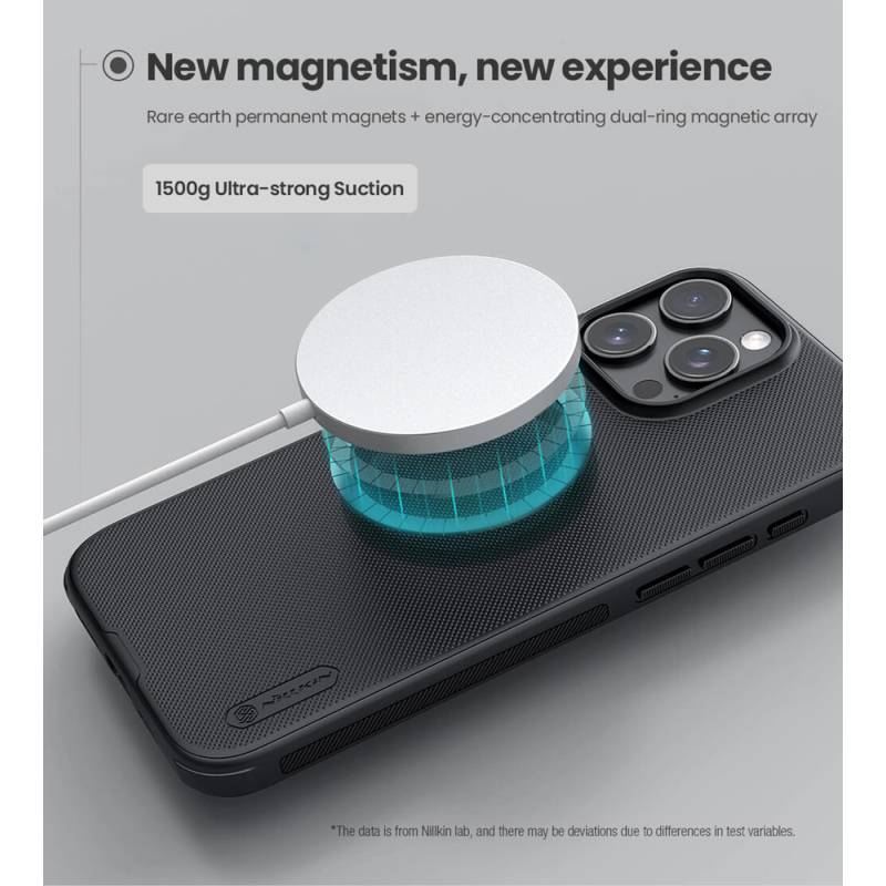 Nillkin θήκη Super Frosted Shield Pro Magnetic για iPhone 16 Pro, μαύρη – φωτογραφία 2
