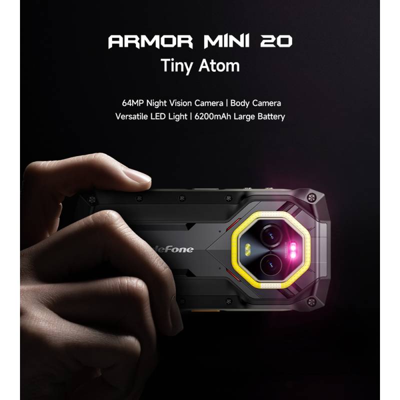 Ulefone smartphone Armor Mini 20, 4.7", 8/256GB, 4G, 6200mAh, IP68/IP69K, μαύρο – φωτογραφία 2