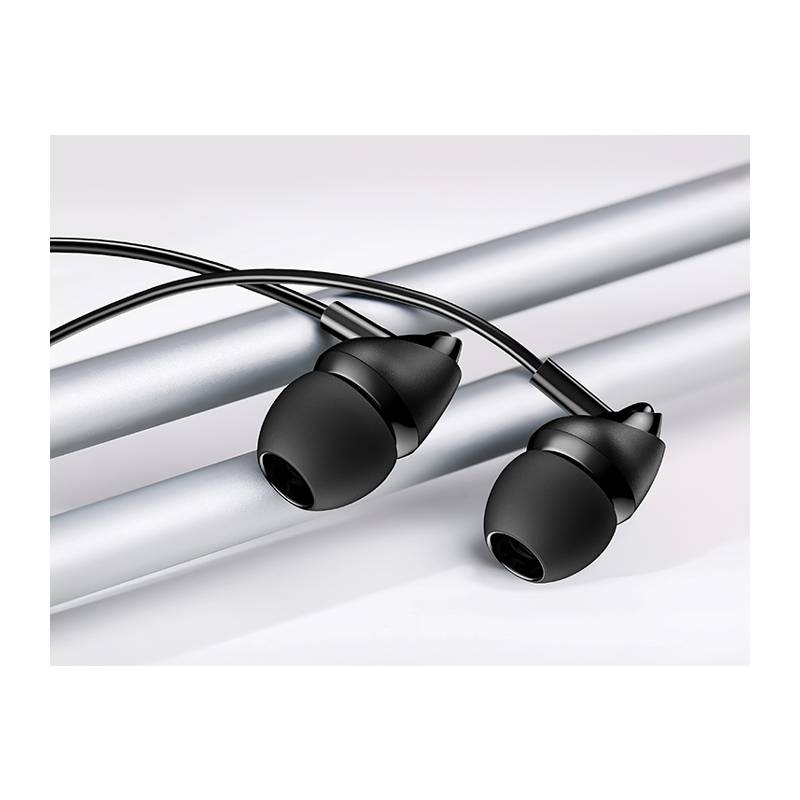 USAMS earphones με μικρόφωνο EP-39, 3.5mm σύνδεση, Φ10mm, 1.2m, μαύρα – φωτογραφία 2