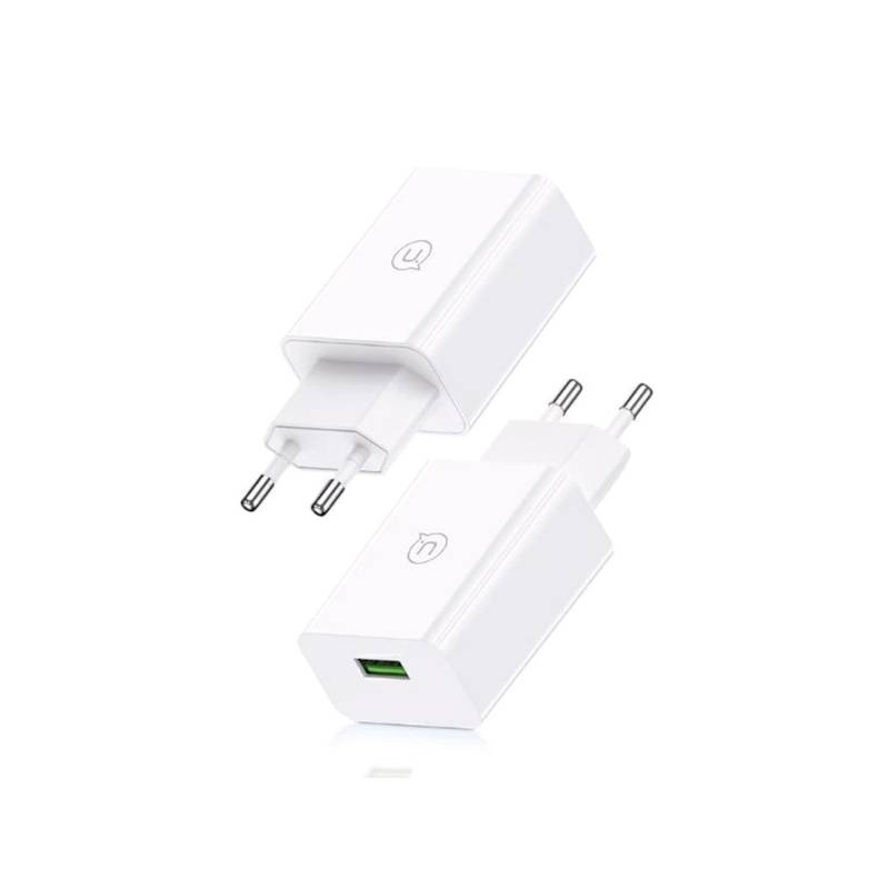 USAMS φορτιστής τοίχου SCXLTZ01 με καλώδιο micro USB, USB, 18W, λευκός – φωτογραφία 3