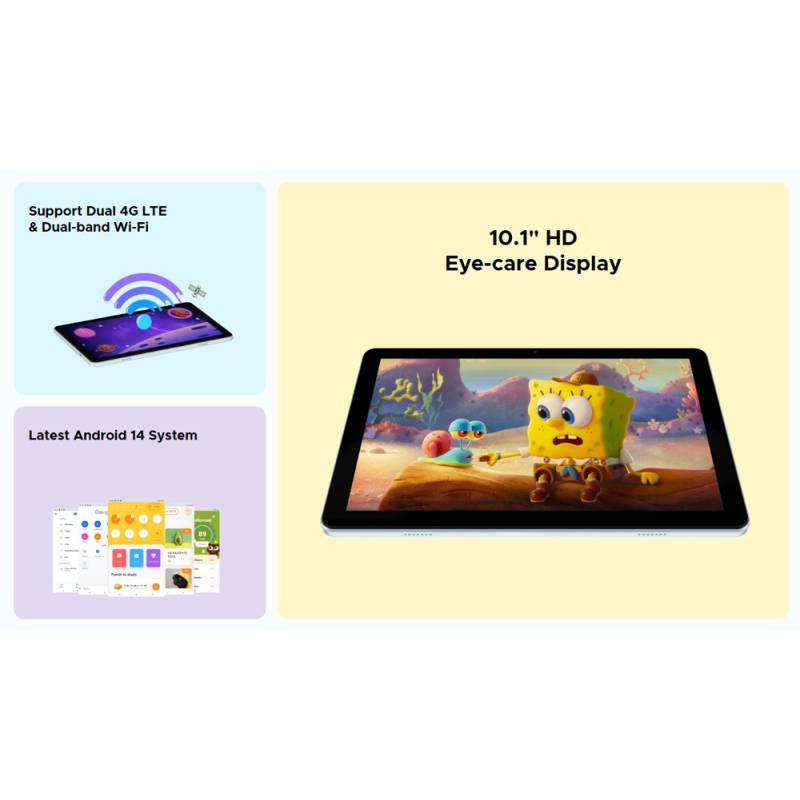 Doogee tablet T10W, 10.1", 4/128GB, 4G, Android 14, 8000mAh, μαύρο – φωτογραφία 2