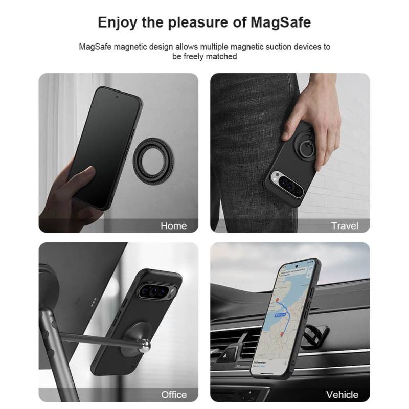 Nillkin θήκη Super Frosted Shield Pro Magnetic για Google Pixel 9 Pro XL, μαύρη – φωτογραφία 2