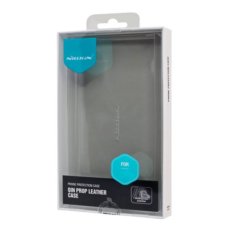 Nillkin θήκη Qin Prop Leather για iPhone 16 Pro Max, δερμάτινη, μαύρη – φωτογραφία 5