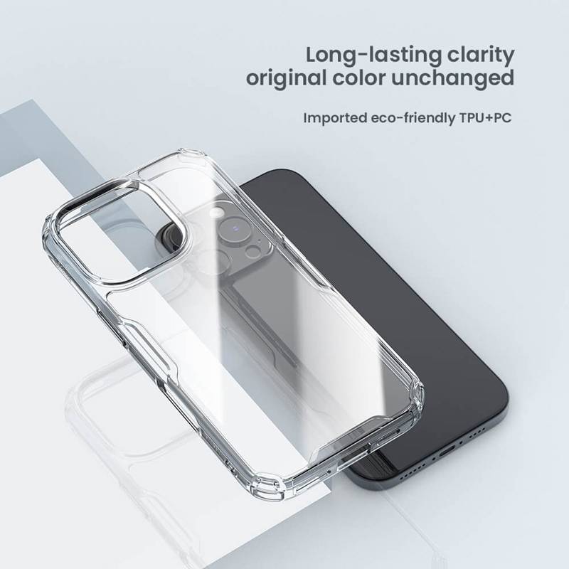 Nillkin θήκη Nature TPU Pro για iPhone 16 Pro Max, διάφανη-μπλε – φωτογραφία 3