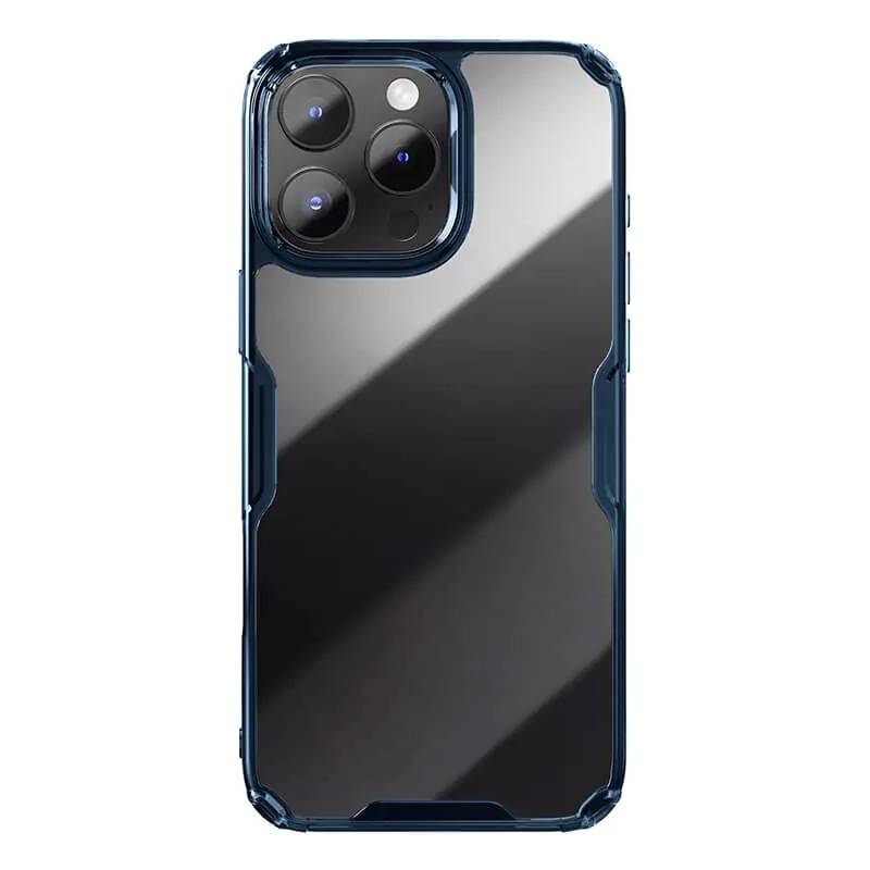 Nillkin θήκη Nature TPU Pro για iPhone 16 Pro Max, διάφανη-μπλε Nillkin θήκη Nature TPU Pro για iPhone 16 Pro Max, διάφανη-μπλε