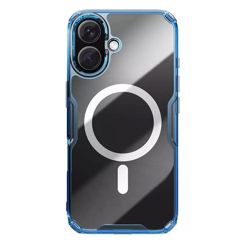 Nillkin θήκη Nature TPU Pro Magnetic για iPhone 16, διάφανη-μπλε Nillkin θήκη Nature TPU Pro Magnetic για iPhone 16, διάφανη-μπλε
