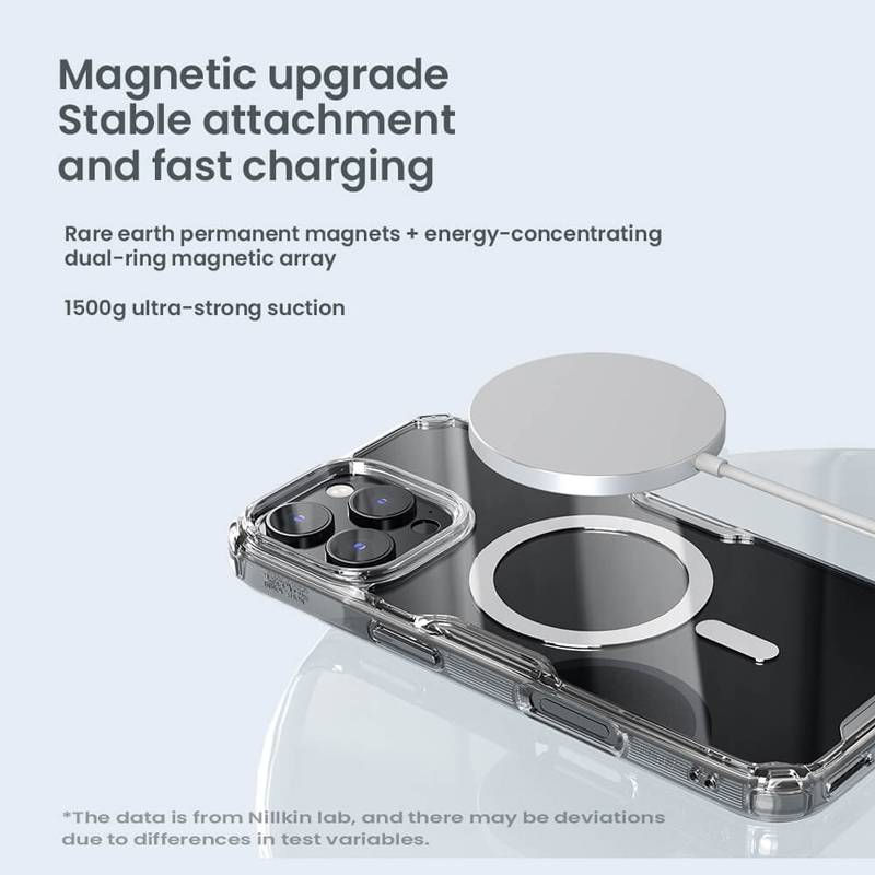 Nillkin θήκη Nature TPU Pro Magnetic για iPhone 16 Pro, διάφανη-μπλε – φωτογραφία 2