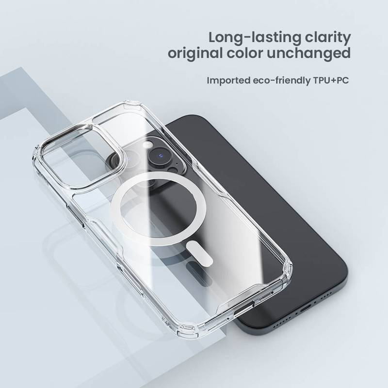 Nillkin θήκη Nature TPU Pro Magnetic για iPhone 16 Pro, διάφανη-μπλε – φωτογραφία 4