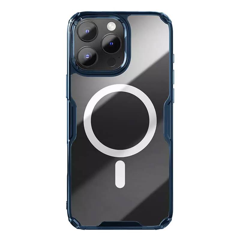Nillkin θήκη Nature TPU Pro Magnetic για iPhone 16 Pro, διάφανη-μπλε