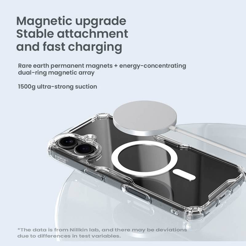 Nillkin θήκη Nature TPU Pro Magnetic για iPhone 16 Plus, διάφανη – φωτογραφία 2