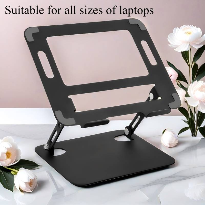 Powertech επιτραπέζια βάση για laptop/tablet PT-1354 έως 18.3", foldable, μαύρη – φωτογραφία 3