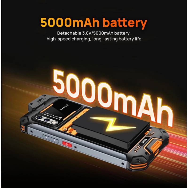 Uniwa smartphone W999, 6.3", 8/128GB , ηχείο 2W, Atex Zone 2, IP68, μαύρο – φωτογραφία 4