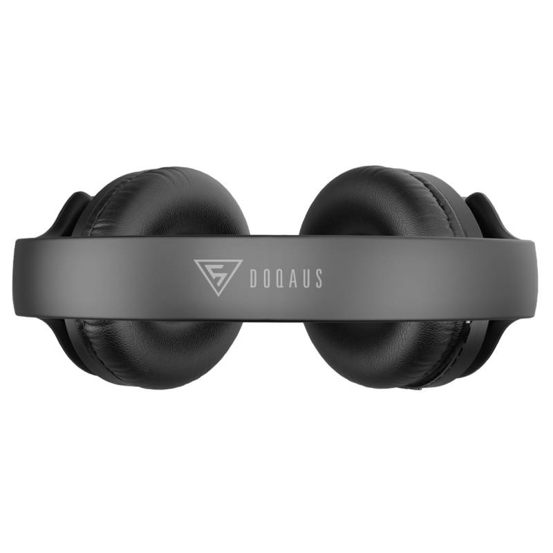Doqaus headphones DESIGN 1, ασύρματα & ενσύρματα, Φ40mm, 600mAh, μαύρα – φωτογραφία 2