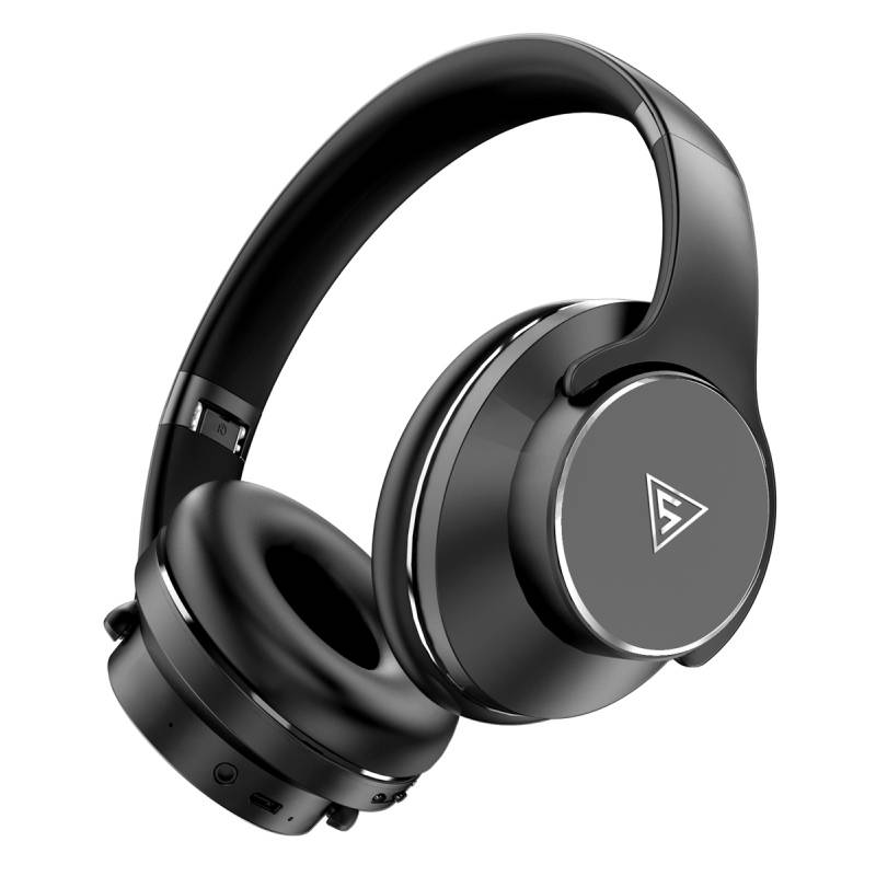 Doqaus headphones DESIGN 1, ασύρματα & ενσύρματα, Φ40mm, 600mAh, μαύρα – φωτογραφία 4