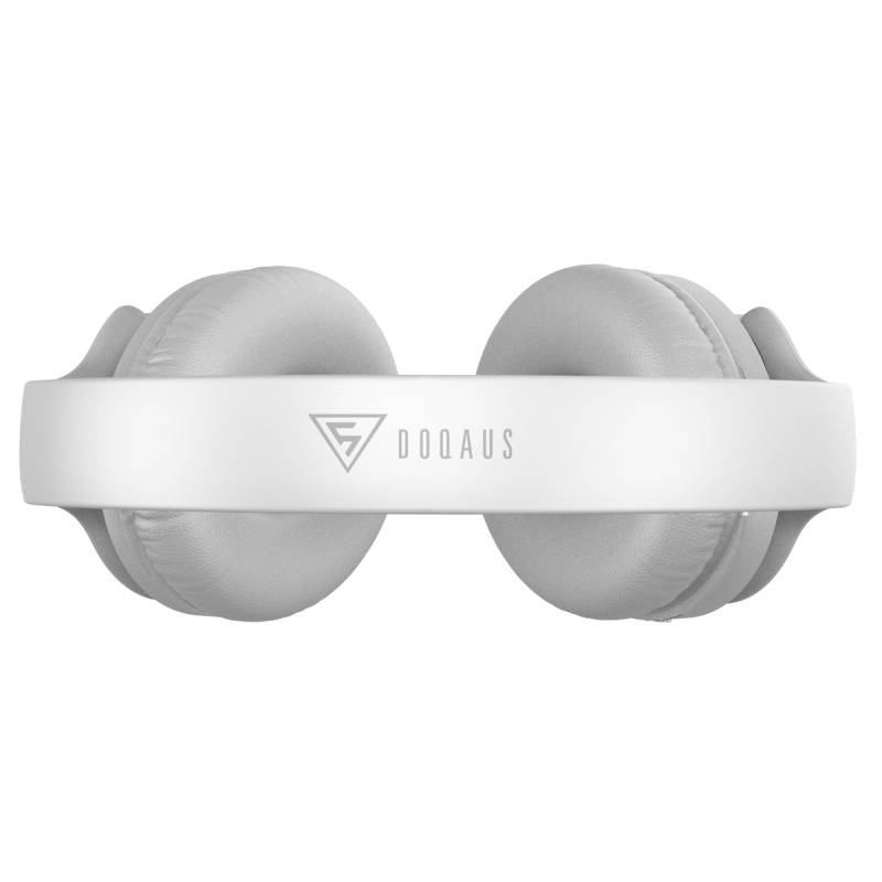 Doqaus headphones DESIGN 1, ασύρματα & ενσύρματα, Φ40mm, 600mAh, γκρι – φωτογραφία 2