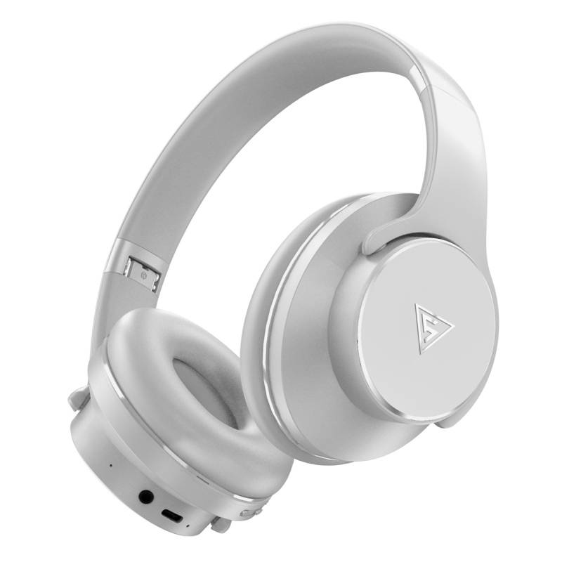 Doqaus headphones DESIGN 1, ασύρματα & ενσύρματα, Φ40mm, 600mAh, γκρι – φωτογραφία 4