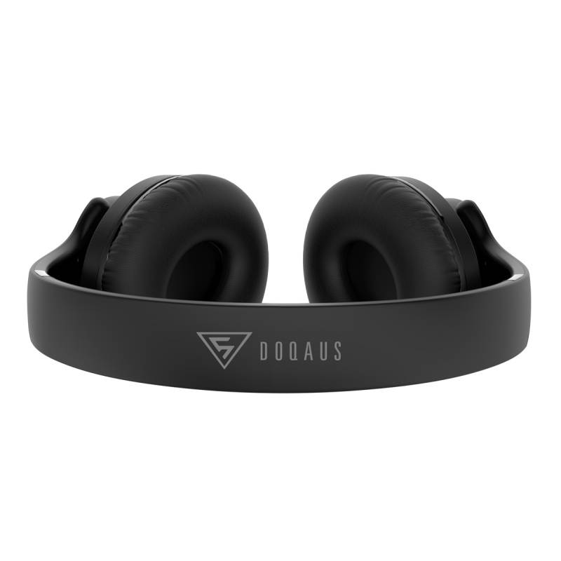 Doqaus headphones DESIGN 2, ασύρματα & ενσύρματα, Φ40mm, 600mAh, μαύρα – φωτογραφία 2