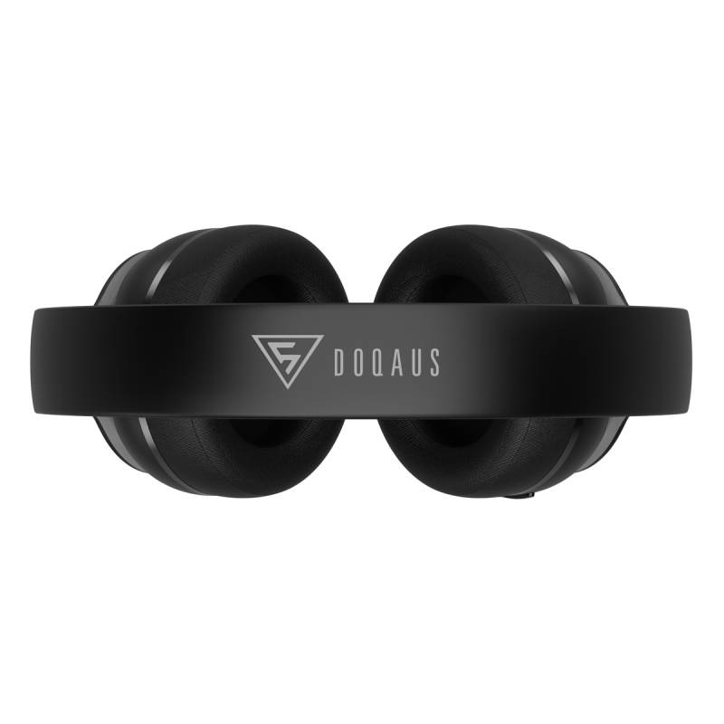 Doqaus headphones DESIGN 3, ασύρματα & ενσύρματα, Φ40mm, 600mAh, μαύρα – φωτογραφία 2