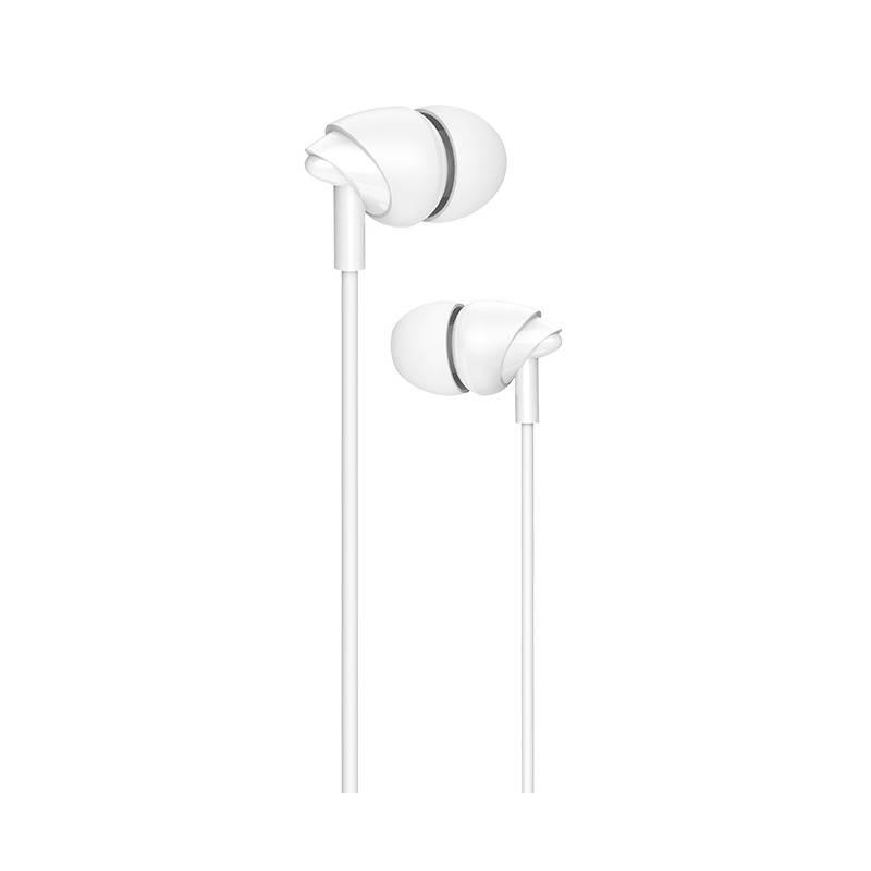 USAMS earphones με μικρόφωνο EP-39, 3.5mm σύνδεση, Φ10mm, 1.2m, λευκά