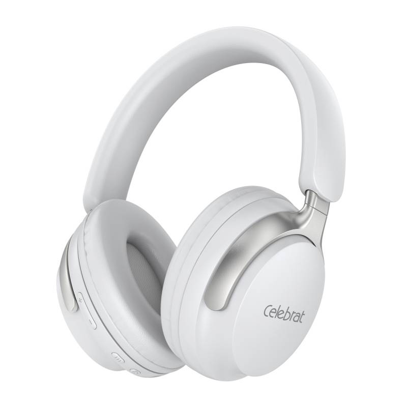 Celebrat headphones A40, ασύρματα & ενσύρματα, 40mm, 250mAh, λευκά