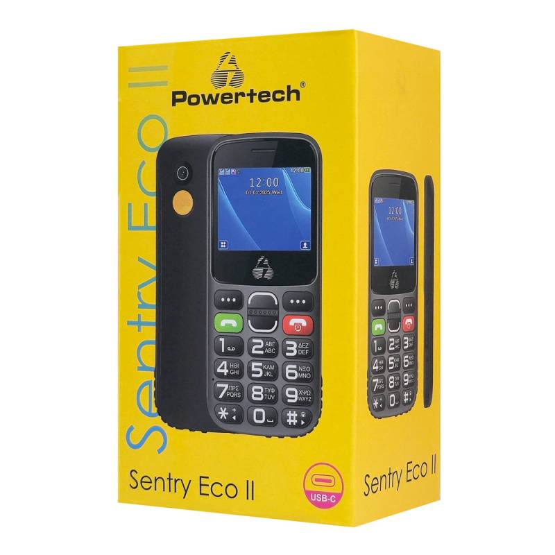 Powertech κινητό τηλέφωνο Sentry Eco II, 2.31", dual SIM, με κάμερα, μαύρο – φωτογραφία 4