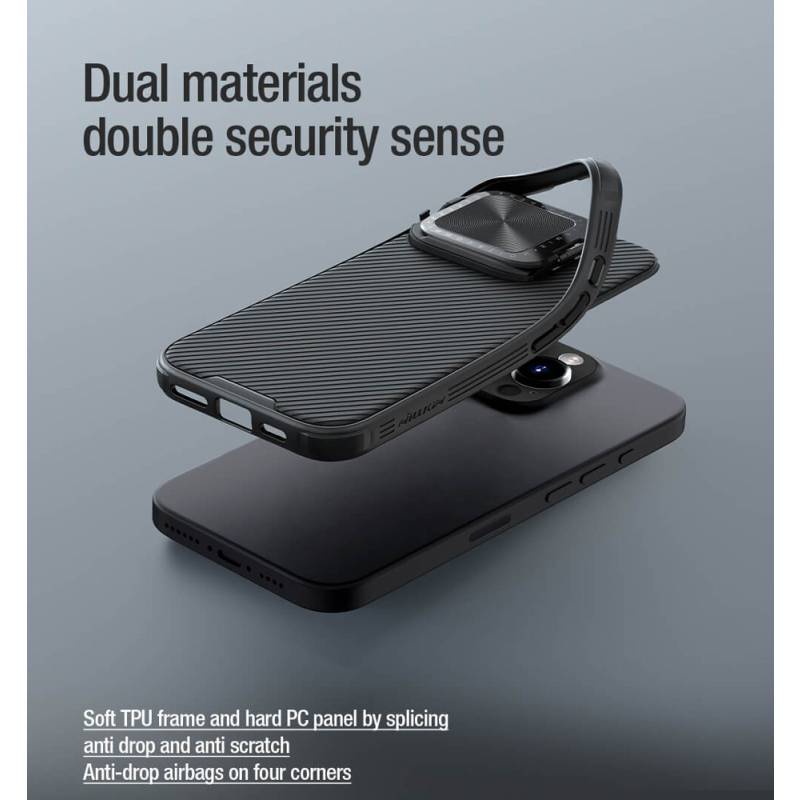 Nillkin θήκη CamShield Prop για Apple iPhone 16 Pro, μαύρη – φωτογραφία 3