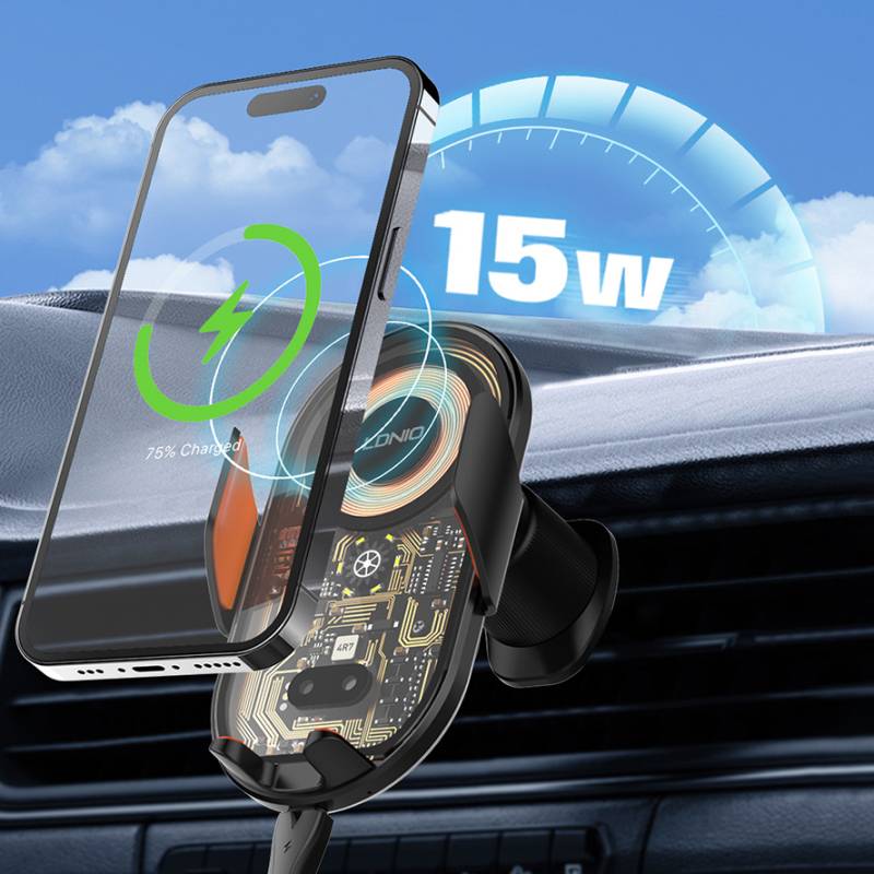 Ldnio ασύρματος φορτιστής & βάση smartphone αυτοκινήτου MA30, 15W, μαύρο – φωτογραφία 2