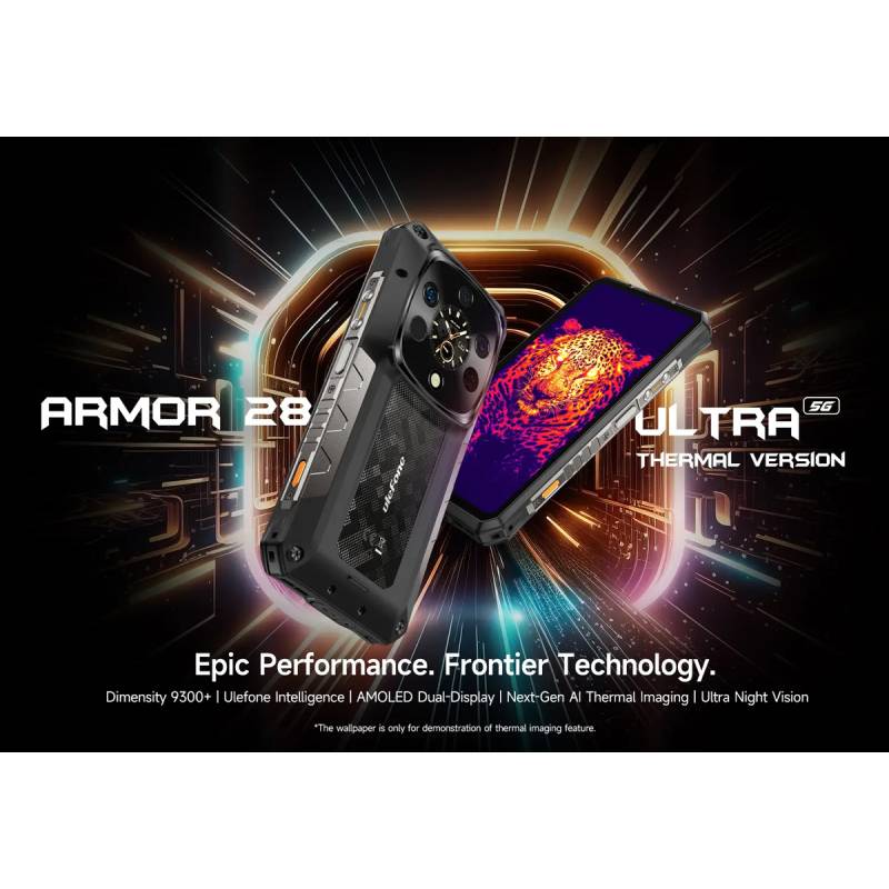 Ulefone smartphone Armor 28 Ultra Thermal, 6.67" & 1.04, 16/1TB, 5G, 10600mAh, IP68/IP69K, μαύρο – φωτογραφία 2