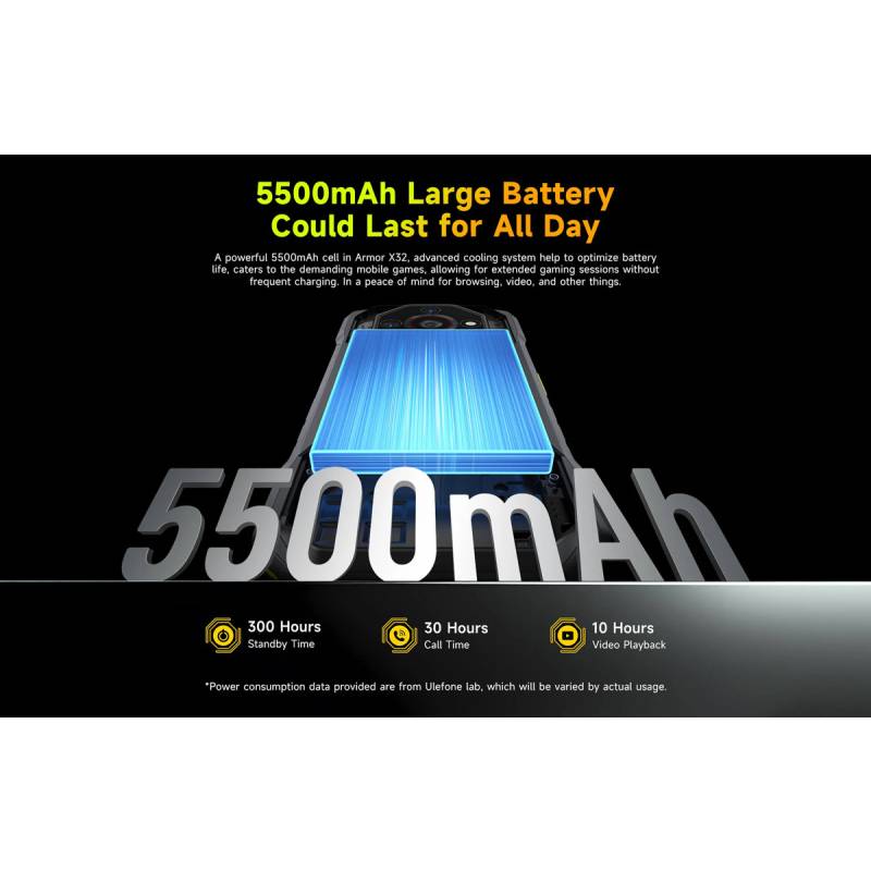 Ulefone smartphone Armor X32, 5.65", 6/128GB, 5500mAh, IP68/IP69K, μαύρο – φωτογραφία 3