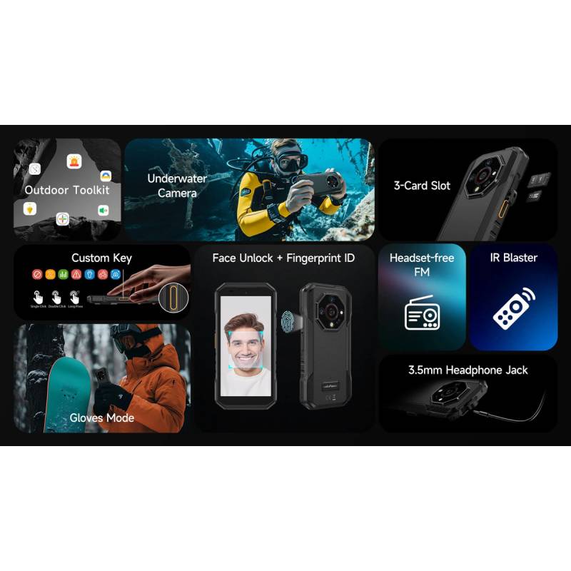 Ulefone smartphone Armor X32, 5.65", 6/128GB, 5500mAh, IP68/IP69K, μαύρο – φωτογραφία 6