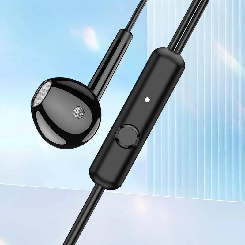 Kakusiga earphones με μικρόφωνο KSC-1301, 3.5mm σύνδεση, 14mm, 1.1m, μαύρα – φωτογραφία 2