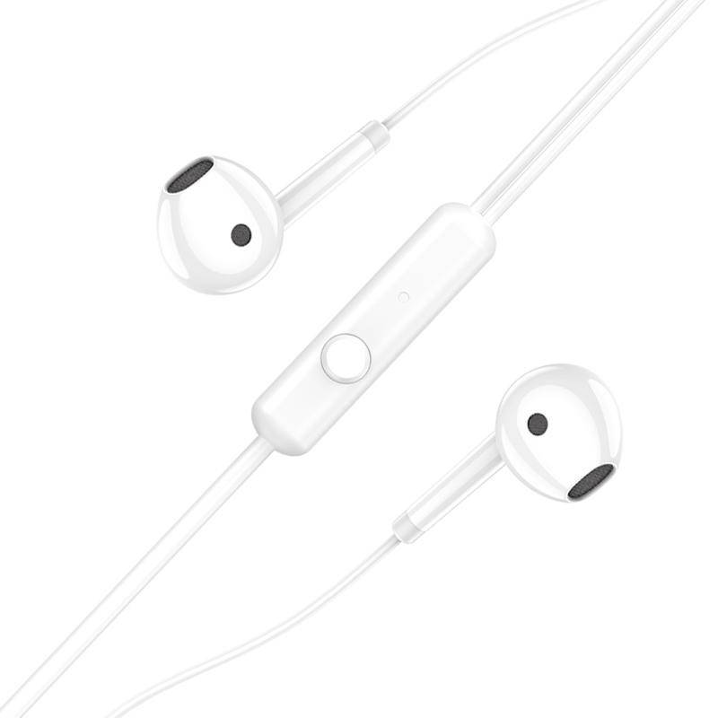 Kakusiga earphones με μικρόφωνο KSC-1301, 3.5mm σύνδεση, 14mm, 1.1m, λευκά – φωτογραφία 3