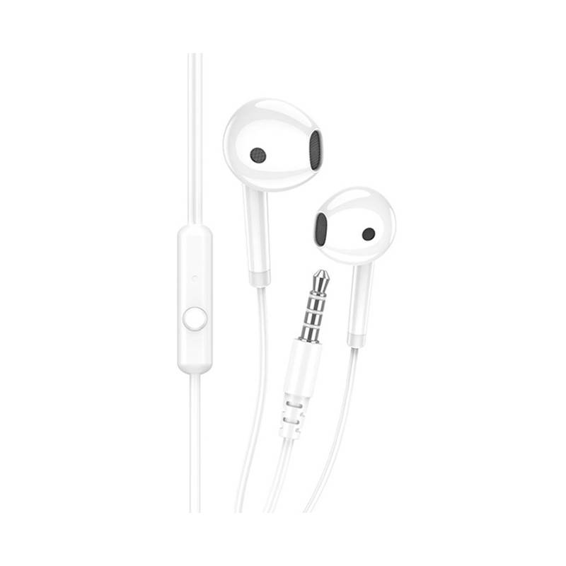Kakusiga earphones με μικρόφωνο KSC-1301, 3.5mm σύνδεση, 14mm, 1.1m, λευκά Kakusiga earphones με μικρόφωνο KSC-1301, 3.5mm σύνδεση, 14mm, 1.1m, λευκά