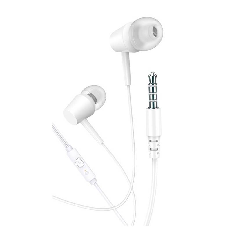 Kakusiga earphones με μικρόφωνο KSC-1303, 3.5mm σύνδεση, 10mm, 1.1m, λευκά Kakusiga earphones με μικρόφωνο KSC-1303, 3.5mm σύνδεση, 10mm, 1.1m, λευκά
