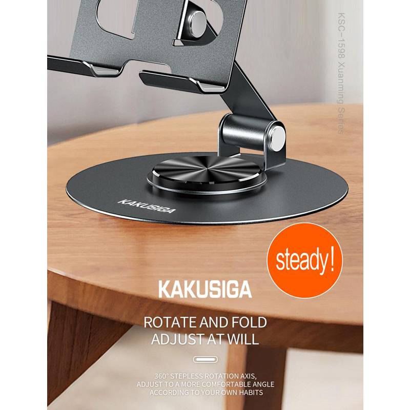 Kakusiga επιτραπέζια βάση smartphone KSC-1598, foldable, μαύρη – φωτογραφία 3