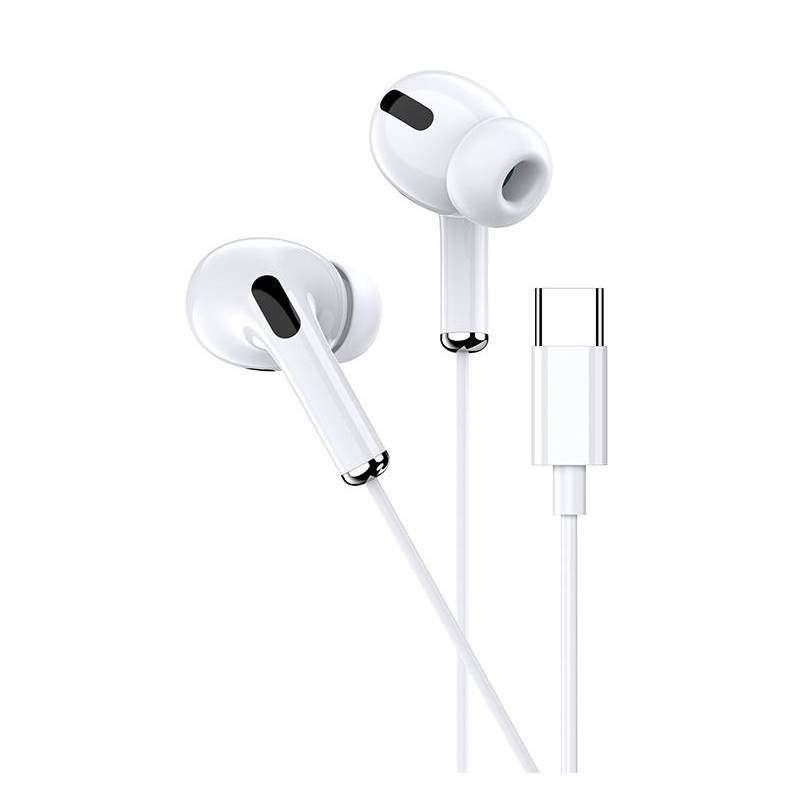 Kakusiga earphones με μικρόφωνο KSC-727, USB-C σύνδεση, 14.2mm, 1.2m, λευκά – φωτογραφία 3