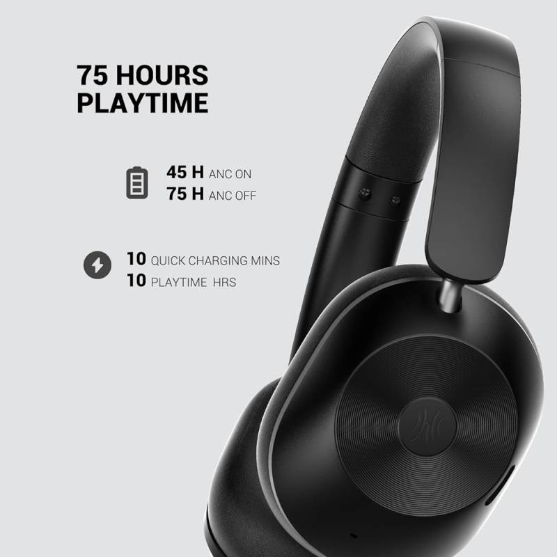 Oneodio headphones Focus A5, ενσύρματα & ασύρματα, Hybrid ANC, 40mm, 600mAh, μαύρο – φωτογραφία 4