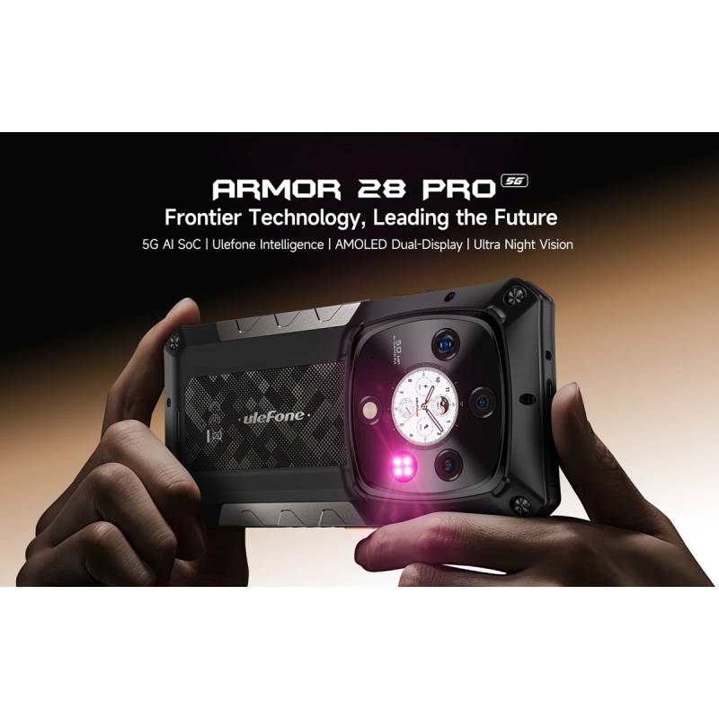 Ulefone smartphone Armor 28 Pro, 6.67" & 1.04, 16/512GB, 5G, 10600mAh, IP68/IP69K/MIL-STD-810H, μαύρο – φωτογραφία 2